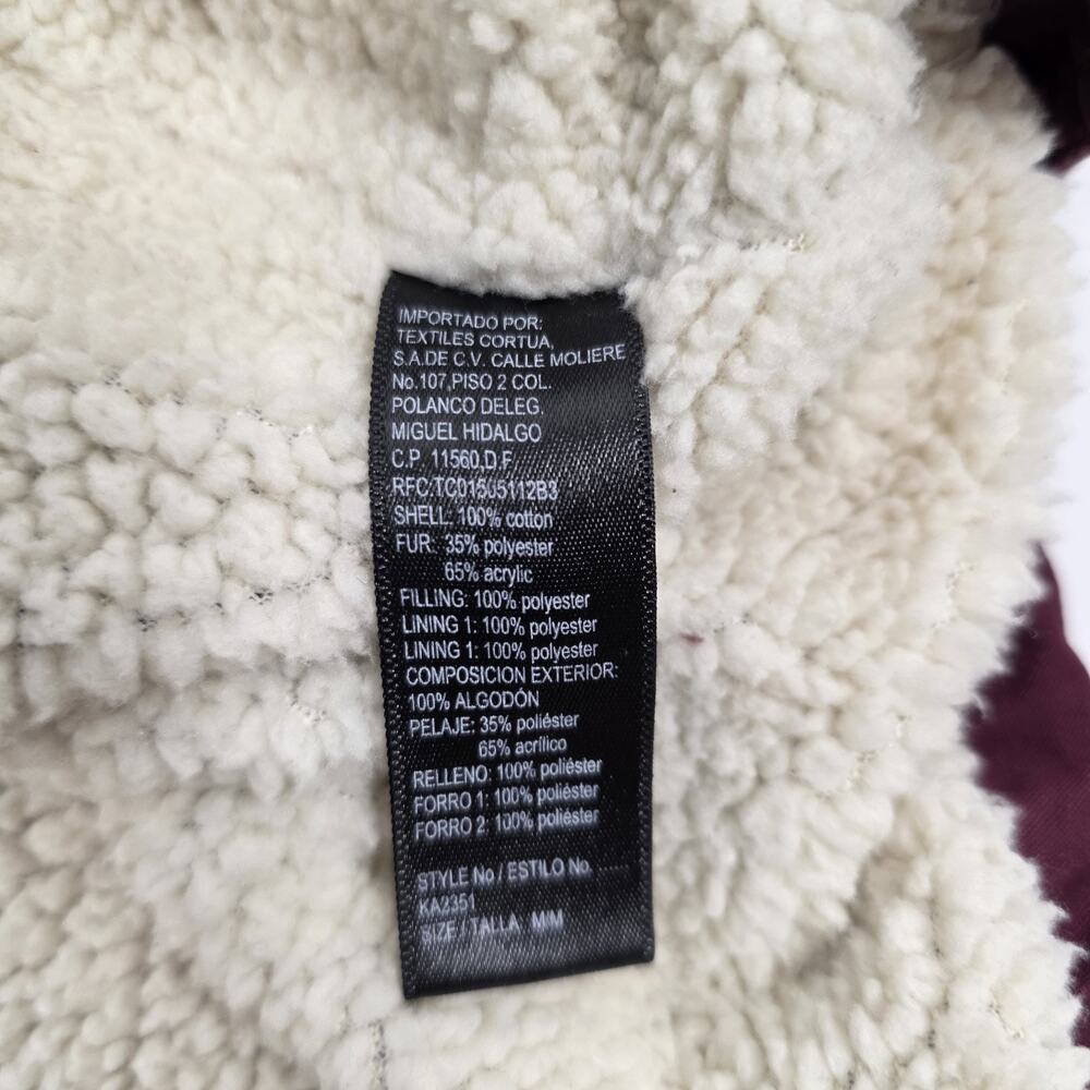 Marezzi Couture Women’s Medium Sherpa-Lined Maroon Chore Jacket coat - Picture 9 of 13